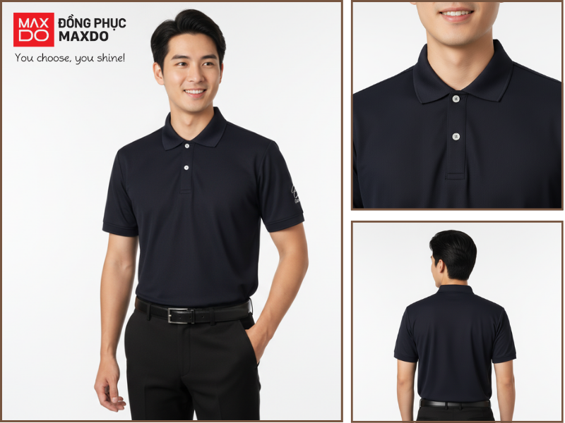 Mẫu áo thun đồng phục công sở có cổ (áo polo)