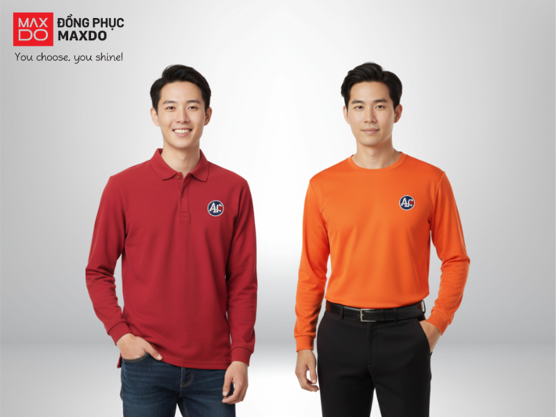 Áo thun đồng phục tay dài giúp tạo vẻ ngoài lịch sự, chuyên nghiệp và đồng nhất cho tập thể
