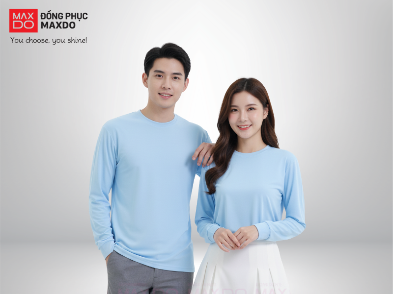 Đồng phục áo tay dài cổ tròn mang lại sự thoải mái, phù hợp cho các sự kiện/hoạt động tập thể.