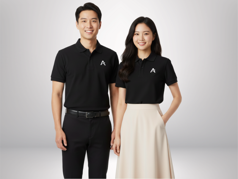 Mẫu áo polo đồng Classic Fit có thiết kế dáng suông, phù hợp với nhiều vóc dáng khác nhau.