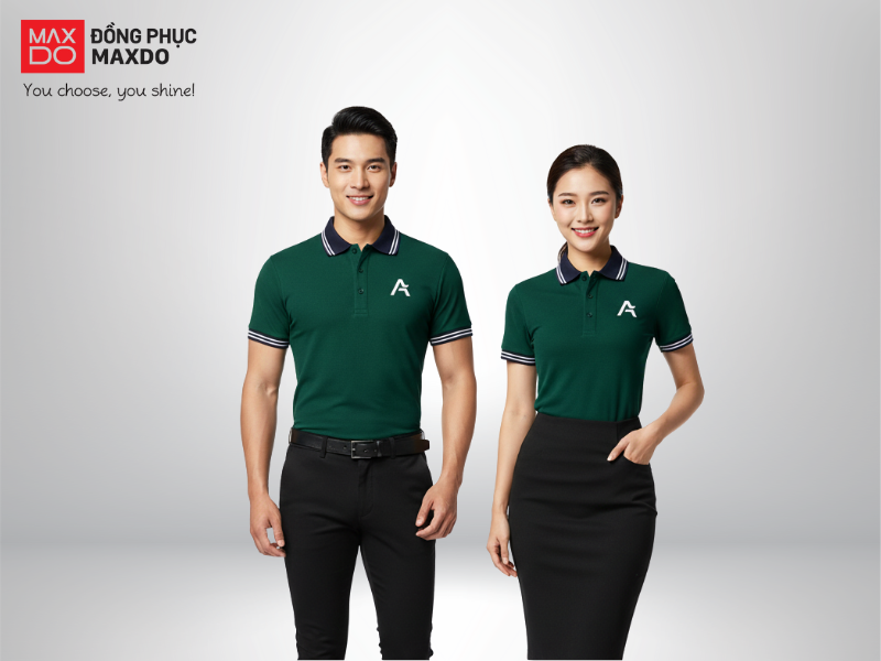 Mẫu áo polo Slim Fit có thiết kế ôm sát vào cơ thể ở phần eo, ngực và vai.