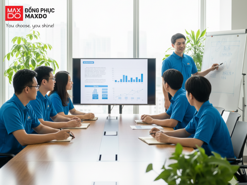 Áo polo đồng phục giúp tạo hình ảnh chỉnh chu, chuyên nghiệp cho người mặc.