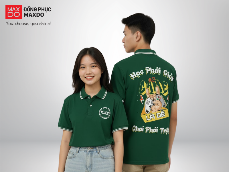 Mẫu áo polo đồng phục lớp để tham gia các hoạt động ngoại khóa