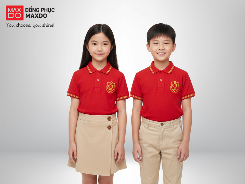 Mẫu đồng phục học sinh áo polo dành cho học sinh cấp 1
