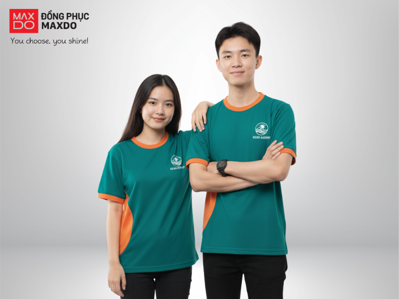 Mẫu áo thun đồng phục học sinh cổ tròn dành cho học sinh cấp trung học