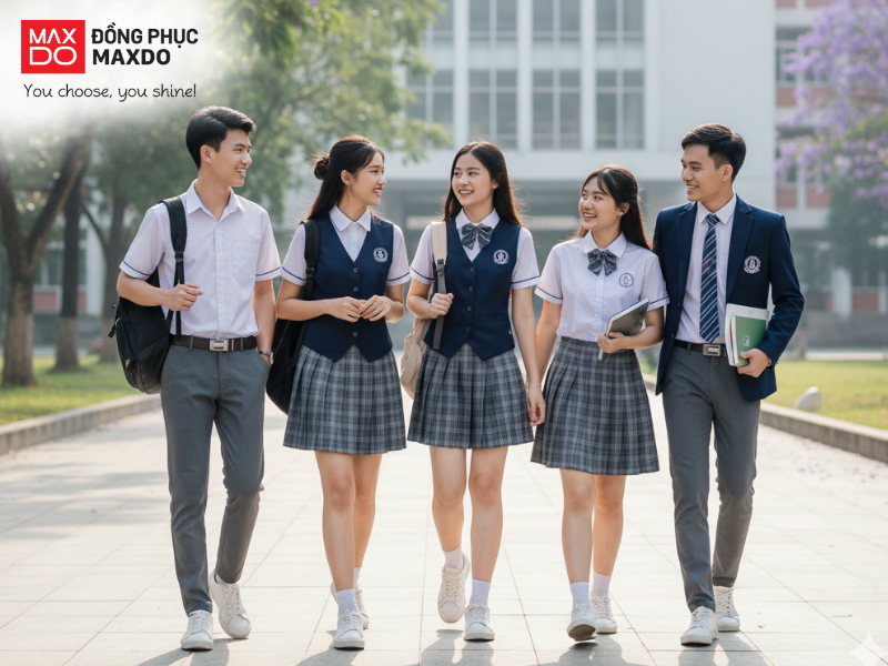 Đồng phục học sinh giúp tạo sự đồng bộ và gắn kết các bạn học sinh lại cùng nhau