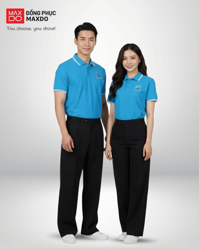 Mẫu đồng phục áo thun cổ polo của ngân hàng Ocean