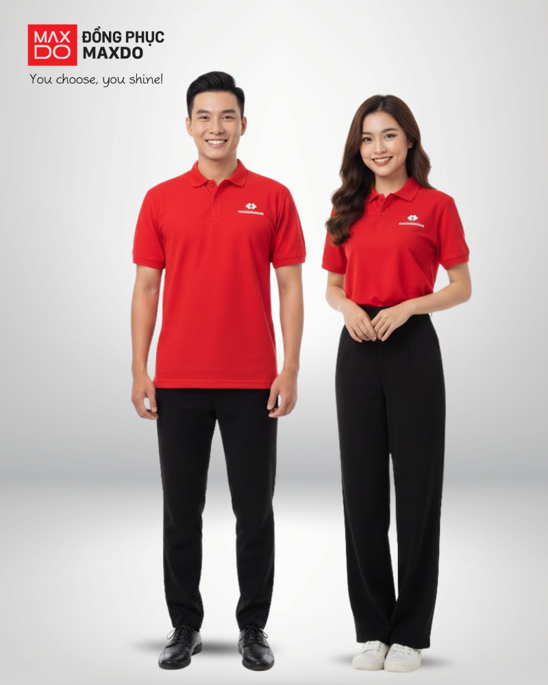 Mẫu đồng phục áo thun cổ polo của ngân hàng Techcombank
