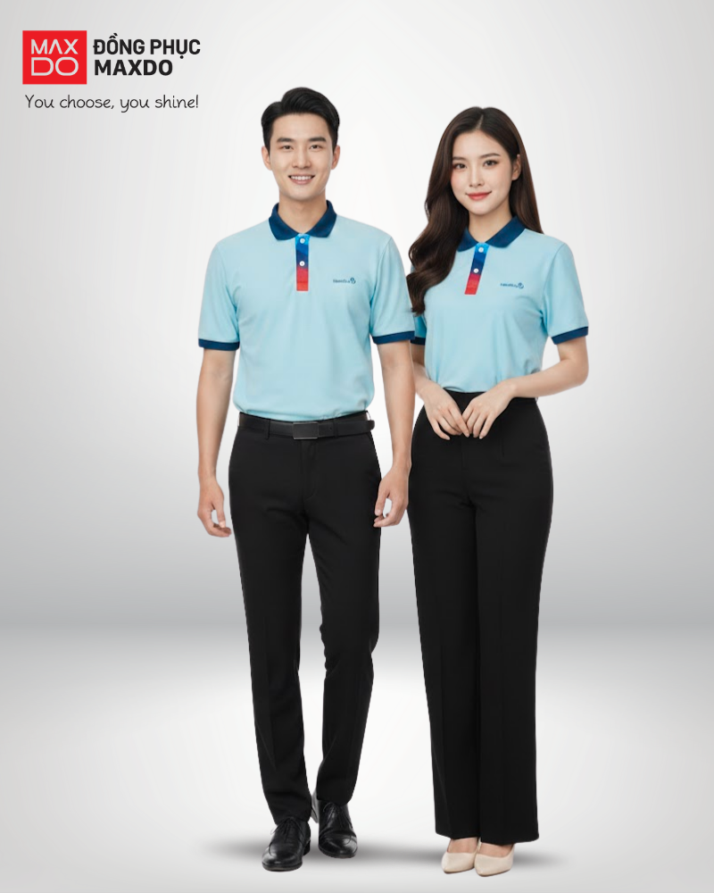 Mẫu đồng phục áo thun cổ polo của ngân hàng Vietinbank