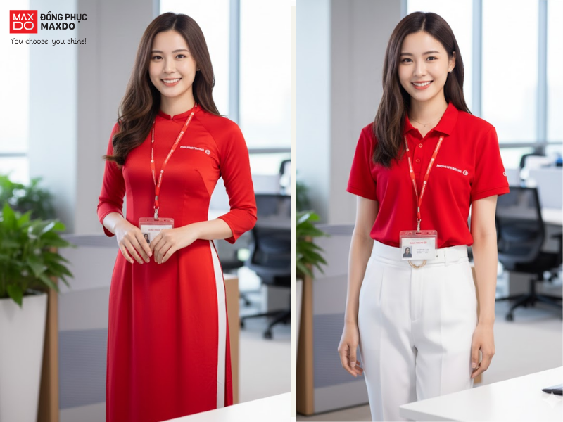 Mỗi ngân hàng sẽ có quy định riêng về đồng phục nhằm thể hiện bản sắc riêng của thương hiệu 