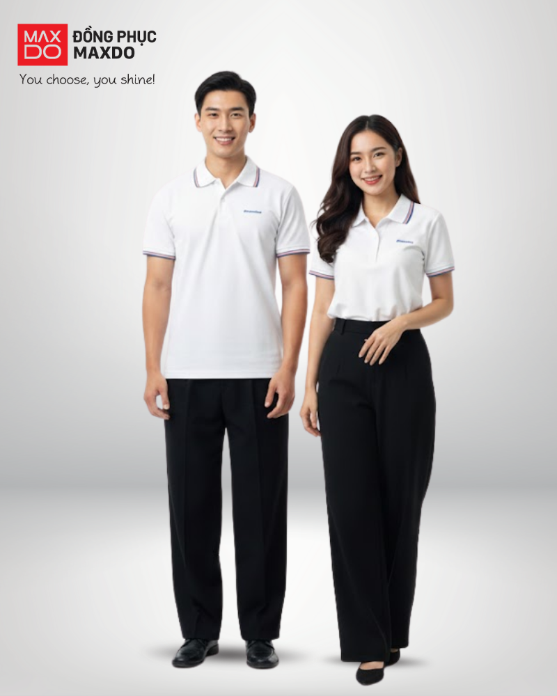 Mẫu đồng phục áo thun cổ polo dành cho cấp lãnh đạo ngân hàng Sacombank