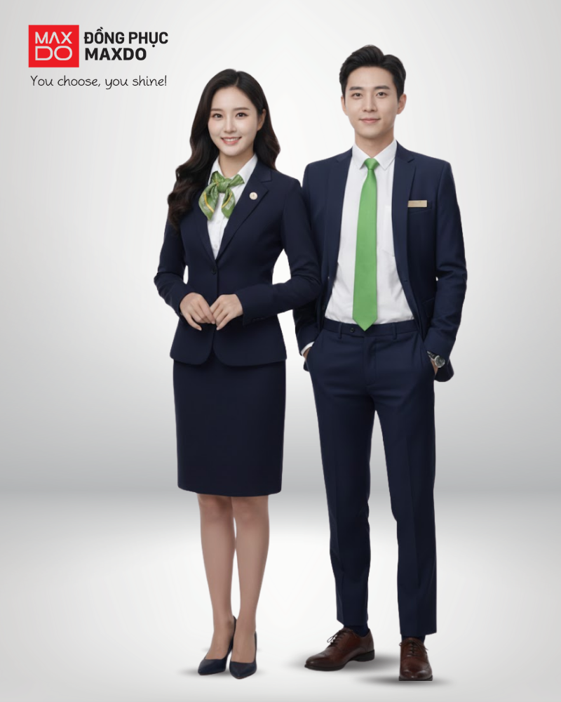 Mẫu đồng phục chính của ngân hàng Vietcombank