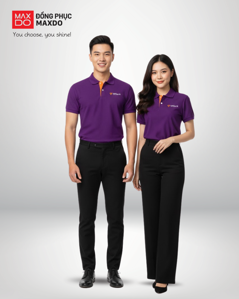 Mẫu đồng phục áo thun cổ polo của ngân hàng TPBank