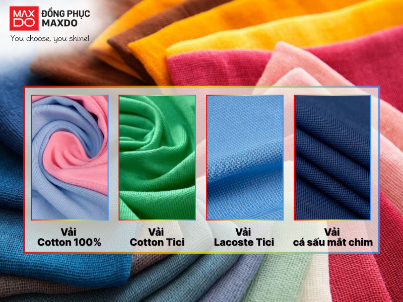 4 loại vải thường được dùng để may đồng phục team building