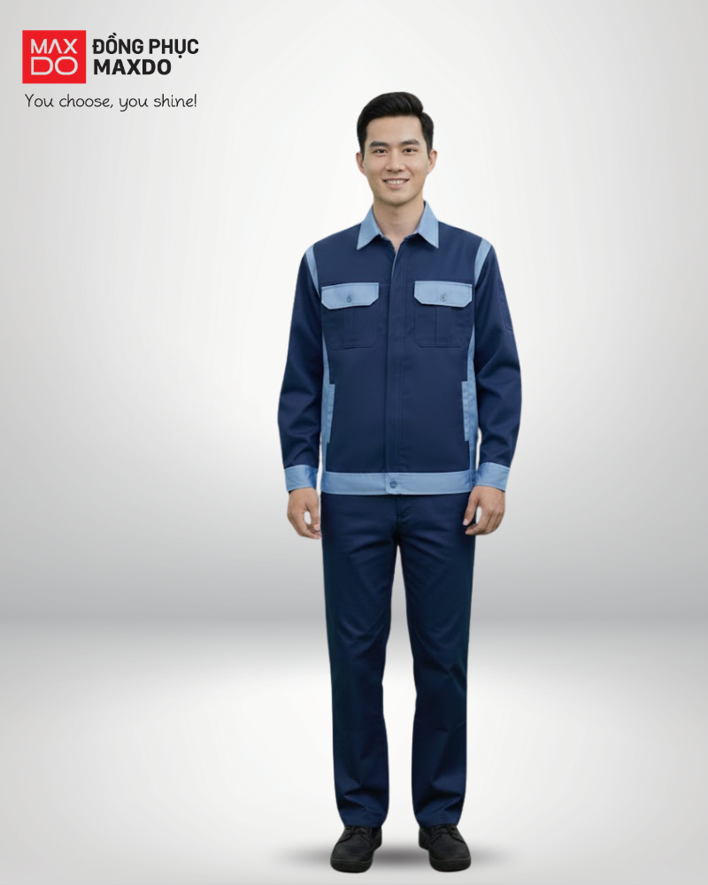 Mẫu quần áo bảo hộ ngành giao thông đường bộ có thiết kế dải phản quang