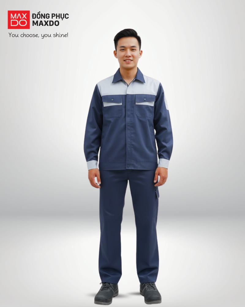 Mẫu quần áo bảo hộ dành cho kỹ sư xây dựng tông màu trung tính