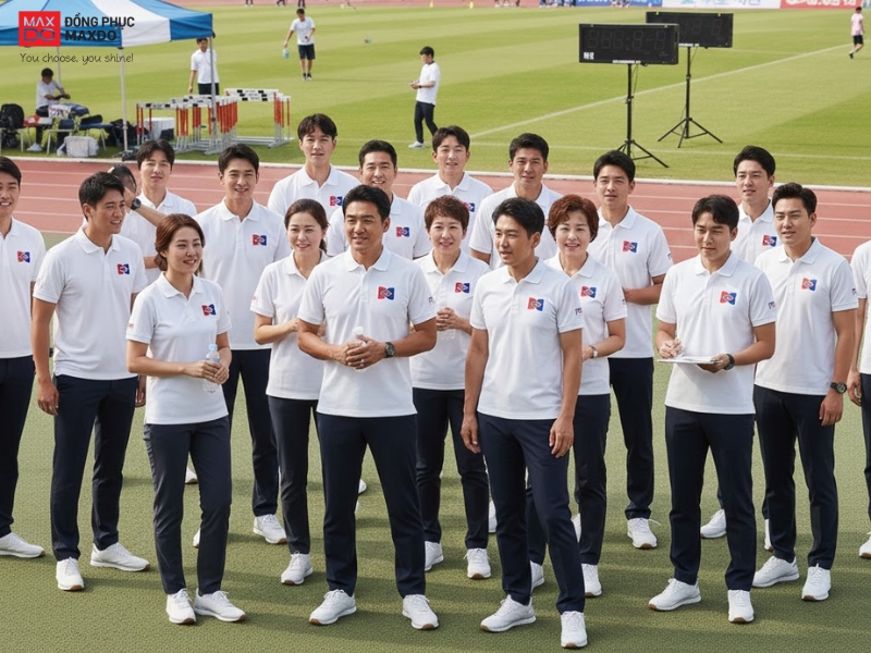 Vải thun cá sấu Poly/PE thường được sử dụng để may áo động phục cho các hoạt động thể thao.