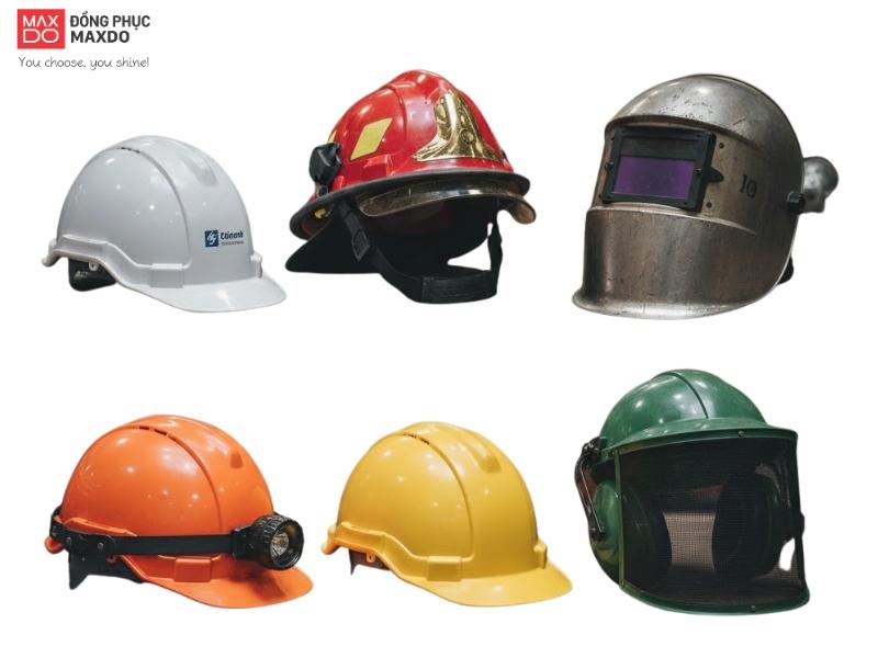 Mũ bảo hộ lao động có nhiều dạng thiết kế để phù hợp với tính chất của từng ngành nghề.