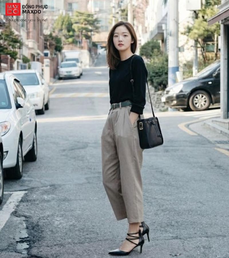 Sự kết hợp với giày mũi cao gót mũi nhọn làm tăng vẻ thanh lịch cho người mặc. 