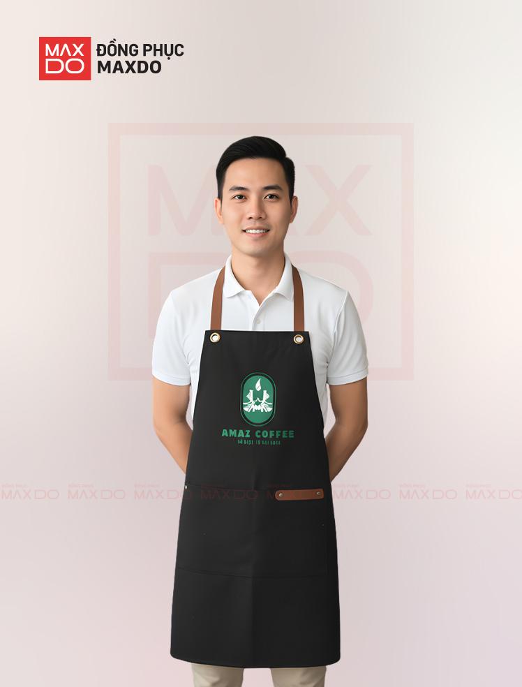 Tạp dề phục vụ màu tối được nhiều người lựa chọn nhờ khả năng hạn chế lộ vết bẩn tốt hơn so với màu sáng. 